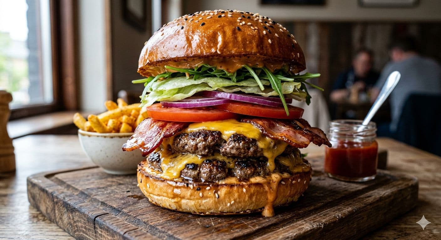 Dubbel hamburgarmeny